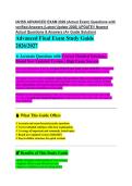 IAHSS ADVANCED EXAM 2026&sol;2027 ACCURATE QUESTIONS WITH CORRECT DETAILED ANSWERS &vert;&vert; NEWEST VERSION