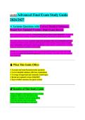 IAHSS Advanced Final Exam EXAM STUDY GUIDE 2026&sol;2027 ACCURATE QUESTIONS WITH CORRECT DETAILED ANSWERS &vert;&vert; NEWEST VERSION
