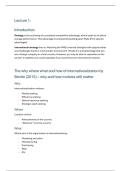 International strategy 2025&sol;2026 - samenvatting alle lectures&comma; papers en relevante stukken uit het boek&period;