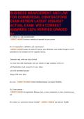 BUSINESS MANAGEMENT AND LAW&NewLine;FOR COMMERCIAL CONTRACTORS&NewLine;EXAM REVIEW LATEST 2026&sol;2027&NewLine;ACTUAL EXAM WITH CORRECT&NewLine;ANSWERS 100&percnt; VERIFIED GRADED&NewLine;A&plus;