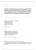 CNA written EXAM A&plus; GRADE ASSURED COMPLETE SOLUTIONS AND VERIFIED ANSWERS