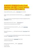 BAROQUE PERIOD Practice Exam Questions with 100&percnt; Correct Answers Latest Versions 2026 Graded A&plus;