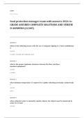 food manager EXAM A&plus; GRADE ASSURED COMPLETE SOLUTIONS AND VERIFIED ANSWERS