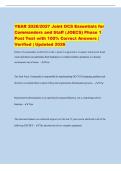 YEAR 2026&sol;2027 Joint OCS Essentials for&NewLine;Commanders and Staff &lpar;JOECS&rpar; Phase 1&NewLine;Post Test with 100&percnt; Correct Answers &vert;&NewLine;Verified &vert; Updated 2026