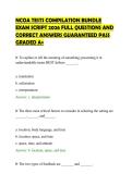 NCOA TESTS COMPILATION BUNDLE&NewLine;EXAM SCRIPT 2026 FULL QUESTIONS AND&NewLine;CORRECT ANSWERS GUARANTEED PASS&NewLine;GRADED A&plus;