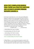 NCOA TESTS COMPILATION BUNDLE&NewLine;FINAL PAPER 2026 PRACTICE QUESTIONS&NewLine;AND ACCURATE ANSWERS PREMIUM&NewLine;RESOURCE GRADED A&plus;