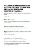 NEA EXAM QUESTIONS ANSWERS&NewLine;RATED A PLUS NEW UPDATE 2026&NewLine;EDUCATION TEST PAPER&NewLine;SOLUTIONS GRADED A&plus;
