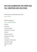 NFS 2230 EXAMINATION TEST PAPER 2026&NewLine;FULL QUESTIONS AND SOLUTIONS