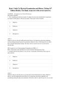 Complete test bank for Bates&rsquo; Guide to Physical Examination and History Taking&comma; 14th Edition by Bickley&period;