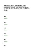NFS 2230 FINAL TEST PAPER 2026&NewLine;QUESTIONS AND ANSWERS GRADED A&NewLine;PLUS