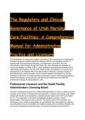 Utah Nursing Home Administrator &lpar;NHA&rpar; Comprehensive Licensing & Regulatory Study Guide&colon; 2026&sol;2027 Edition