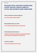 NRA BASIC PISTOL SHOOTING COURSE EXAM &vert; &NewLine;&lbrace;LATEST 2026&sol; 2027 UPDATE&rcub; COMPLETE &NewLine;ACTUAL AND AUTHENTIC EXAM &vert; BRAND NEW&excl; 