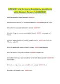 ARDMS Fetal Echocardiography Questions &NewLine;with Correct Answers 2026&sol;2027 