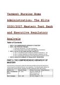 Vermont Nursing Home Administrator &lpar;NHA&rpar; Exam&colon; The Elite 2026&sol;2027 Mastery Test Bank & Regulatory Guide