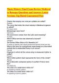 Music History Final Exam Review Medieval to Baroque Questions and Answers Latest Versions Top Rated Guaranteed Pass