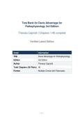 Test Bank for Davis Advantage for &NewLine;Pathophysiology 3rd Edition &NewLine;Theresa Capriotti &vert; Chapters 1-46 complete &NewLine; 