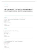 CNA written EXAM A&plus; GRADE ASSURED COMPLETE SOLUTIONS AND VERIFIED ANSWERS