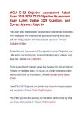 WGU C182 Objective Assessment Actual &NewLine;Exam 2026 WGU C182 Objective Assessment &NewLine;Exam Latest Update 2026 Questions and &NewLine;Correct Answers Rated A&plus;