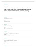 CNA written EXAM A&plus; GRADE ASSURED COMPLETE SOLUTIONS AND VERIFIED ANSWERS