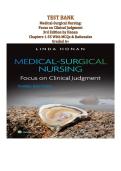 TEST BANK for Medical-Surgical Nursing&colon; Focus on Clinical Judgment&comma; 3rd Edition by Honan &vert; Complete Guide Chapters 1-55 &vert; 1000&plus; MCQs with Rationales & Answers &vert; Graded A&plus;