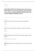 CNA written EXAM A&plus; GRADE ASSURED COMPLETE SOLUTIONS AND VERIFIED ANSWERS