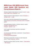 MSRA Exam 2026 MSRA Actual Exam &NewLine;Latest Update 2026 Questions and &NewLine;Correct Answers Rated A&plus; 