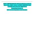 NEW COMPREHENSIVE HESI Exit RN Exam SET &lpar;15 Exam Sets&comma; 2500 &plus; Q & A&comma; LATEST UPDATED 2025&sol;2026 Complete Document for HESI Exam Guaranteed Grade A&plus; 100&percnt; Correct Questions and Answers