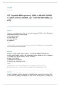 ATI targeted medical surgical respiratory EXAM A&plus; GRADE ASSURED COMPLETE SOLUTIONS AND VERIFIED ANSWERS