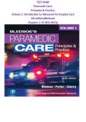 TEST BANK for Paramedic Care&colon; Principles & Practice&comma; Vol 1&comma; 6th Ed&period; &lpar;Bledsoe&rpar; &vert; Complete Guide Chapters 1-15