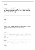 ATI targeted medical surgical respiratory EXAM A&plus; GRADE ASSURED COMPLETE SOLUTIONS AND VERIFIED ANSWERS