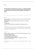 NUR 2488 mental health nursing EXAM A&plus; GRADE ASSURED COMPLETE SOLUTIONS AND VERIFIED ANSWERS