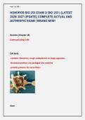 HONDROS BIO 253 EXAM 2&sol; BIO 253 &vert; &lbrace;LATEST &NewLine;2026&sol; 2027 UPDATE&rcub; COMPLETE ACTUAL AND &NewLine;AUTHENTIC EXAM &vert; BRAND NEW&excl; 