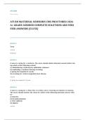 ATI RN maternal newborn proctored EXAM A&plus; GRADE ASSURED COMPLETE SOLUTIONS AND VERIFIED ANSWERS
