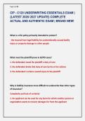 CIP - C120 UNDERWRITING ESSENTIALS EXAM &vert; &NewLine;&lbrace;LATEST 2026&sol; 2027 UPDATE&rcub; COMPLETE &NewLine;ACTUAL AND AUTHENTIC EXAM &vert; BRAND NEW&excl;