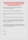 WGU C724 Information Systems Management PRE-Test &NewLine;Questions and Answers Latest Updated 2026&comma; 100&percnt; &NewLine;Verified Answers Guaranteed A&plus;&hellip;&period; 