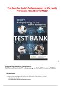 Test Bank Gould&rsquo;s Pathophysiology for the Health Professions 7th Edition VanMeter ISBN 9780323316071 Complete Chapters Questions and Verified Answers A&plus;