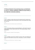 VATI RN mental health proctored EXAM A&plus; GRADE ASSURED COMPLETE SOLUTIONS AND VERIFIED ANSWERS