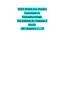 Test Bank Porth&rsquo;s Essentials of Pathophysiology 5th Edition Tommie L&period; Norris ISBN 9781975106772 Complete Chapters 1&ndash;52 Questions and Verified Answers A&plus;&NewLine;