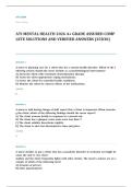 VATI RN mental health proctored EXAM A&plus; GRADE ASSURED COMPLETE SOLUTIONS AND VERIFIED ANSWERS