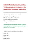 Zabbix Certified Professional Exam Questions &NewLine;With Correct Answers &lpar;Verified Answers&rpar; Plus &NewLine;Rationales 2026 Q&A &vert; Instant Download Pdf 