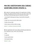 NHA EKG QUESTION BANK 2026 CARDIAC&NewLine;MONITORING REVIEW UPDATED A&plus;