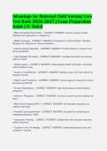 Advantage for Maternal Child Nursing Care&NewLine;Test Bank 2026&sol;2027 &vert; Exam Preparation&NewLine;Guide &vert; A&plus; Rated&NewLine;