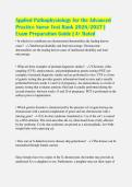 Applied Pathophysiology for the Advanced&NewLine;Practice Nurse Test Bank 2026&sol;2027 &vert;&NewLine;Exam Preparation Guide &vert; A&plus; Rated