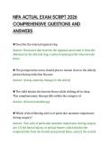 NIFA ACTUAL EXAM SCRIPT 2026&NewLine;COMPREHENSIVE QUESTIONS AND&NewLine;ANSWERS