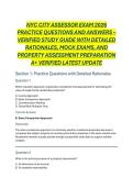NYC CITY ASSESSOR EXAM 2026 PRACTICE QUESTIONS AND ANSWERS &ndash; VERIFIED STUDY GUIDE WITH DETAILED RATIONALES&comma; MOCK EXAMS&comma; AND PROPERTY ASSESSMENT PREPARATION A&plus; VERIFIED LATEST UPDATE
