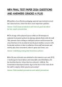 NIFA FINAL TEST PAPER 2026 QUESTIONS&NewLine;AND ANSWERS GRADED A PLUS