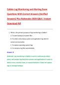 Zabbix Log Monitoring and Alerting Exam &NewLine;Questions With Correct Answers &lpar;Verified &NewLine;Answers&rpar; Plus Rationales 2026 Q&A &vert; Instant &NewLine;Download Pdf 