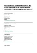 MACROECONOMICS EXAMINATION QUESTIONS AND &NewLine;CORRECT ANSWER WITH EXPLANATION GRADED A&plus; STUDY GUIDE SOUTHERN NEW HAMPSHIRE UNIVERSITY &NewLine;