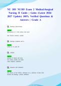 NU 185&sol; NU185 Exam 2&ndash; Medical-Surgical Nursing II Guide&vert; Galen &lpar;Latest 2026&sol; 2027 Update&rpar; 100&percnt; Verified Questions & Answers &vert; Grade A