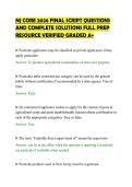 NJ CORE 2026 FINAL SCRIPT QUESTIONS&NewLine;AND COMPLETE SOLUTIONS FULL PREP&NewLine;RESOURCE VERIFIED GRADED A&plus;
